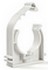Clamp for copper transporting with clip  and nut M6 (white)