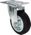 Industrial Castors - Black Rubber Tyre, Steel Centre Swivel Plate