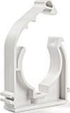 Clamp for copper tubing with clip (white)
