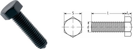 Hexagonal Head Screws - Black Nylon