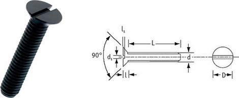 Slotted Countersunk Screws